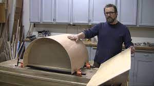 Brad holden demonstrates how to use bendable plywood laminations and a fo. How To Make A Curved Cabinet Door Youtube