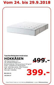 Ikea Koblenz Hokkasen Taschenfederkernmatratze Taschenfederkernmatratze Matratze Kuche Und Haushalt