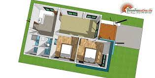 แบบบ านช นเด ยวสไตล โมเด ร น 2 ห องนอน 2 ห องน ำ พ นท ใช สอย 60 ตารางเมตร ไอเด ยสร างบ าน ผ งบ าน แปลนแบบบ าน บ านโมเด ร น