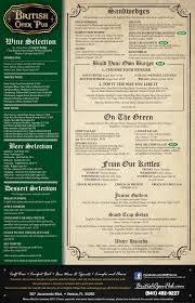 Jun 29, 2021 · british open pub. British Open Pub Menu In Venice Florida Usa