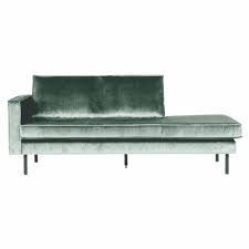 Banque Daybed Gauche Velours Velours Vert Menthe 203x86x85cm Lefliving Com