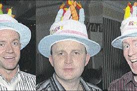 Alan, Barry and Joe in treble 30th celebration