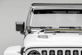 Jeep Jl Gladiator Front Roof Led Kit Incl 1 50 Inch Led Straight Single Row Slim Light Bar And 2 3 Inch Led Pod Lights Pn Z374831 Kit2s