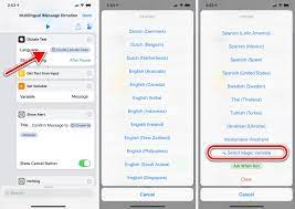 As you speak, the text appears on the screen. How To Dictate Imessages In Multiple Languages From A Widget With Shortcuts Macstories