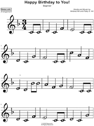 Happy birthday easy piano sheet music notes fast slow. Betacustic Happy Birthday To You Beginner Sheet Music For Beginners In F Major Download Print Sku Mn0212901