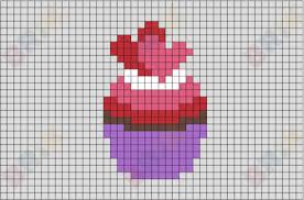 Cupcake Pixel Art Con Imagenes Letras De Punto De Cruz Punto De Cruz Punto De Cruz Cocina