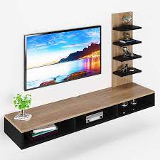 Making this diy decor is. Decorvaiz Wooden Wall Mounted Tv Unit Tv Cabinet For Wall Tv Stand For Wall Tv Stand Unit For Wall For Living Room Ideal For Tv Upto 42 Black Brown Accessories Included