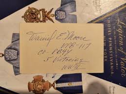 WWII PB4Y Ace DANIEL E. MOORE, USN 5Vs VPB-117 Signed 3x5 Card Very  Scarce!!!