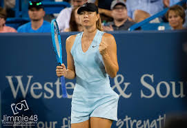 The biggest win of the young russian's career. Maria Sharapova Of Russia Celebrates Winning Her First Round Match At The 2019 Western Southern Open Wta Premier Te Tennis Photography Tennis Maria Sharapova