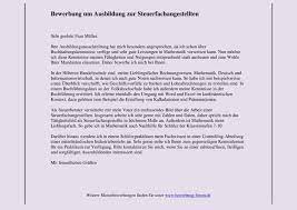 Check spelling or type a new query. Steuerfachangestellte Bewerbung Um Ausbildung Muster Und Tipps