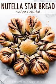 Homemade Star Bread With Easy Bread Dough On Sallysbakingaddic Star Bread Nutella Star Bread Homemade Bread Easy