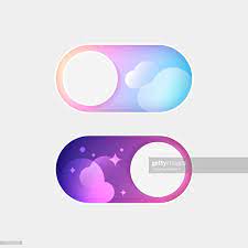 Stock Illustration Vector On Off Switch Day And Night Mode Switcher For Phone Screens Toggle Element Fo Teaching Graphic Design Instagram Design Themes App