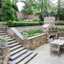 10 Stunning Landscape Ideas For A Sloped Yard Page 2 Of 11 How To Build It Sloped Backyard Terraced Backyard Stone Backyard