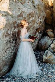 Soft Moody Romantic Gray Wedding Dresses Are Our Jam Offbeat Bride Blue Wedding Dresses Grey Wedding Dress Irish Wedding Dresses