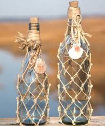 Rope Net Knotted Bottle Ideas Vases Lamps Wine Bottle Crafts Bottles Decoration Bottle Crafts