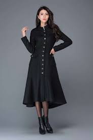 Maxi Coat Wool Coat Long Black Coat Dress Coat Winter Warm Coats Womens Coats Asymmetrical Coa Coats For Women Maxi Coat Long Black Coat