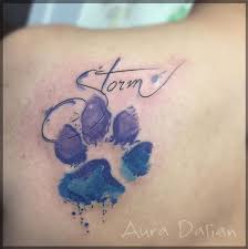 Dog paw tattoo with name. Top 20 Dog Paw Tattoos To Be Cherished And Admired Pawprint Tattoo Paw Tattoo Print Tattoos