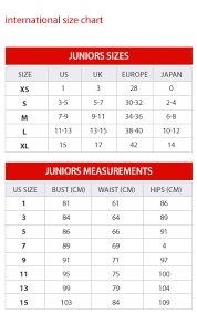 Juniors Size Chart Macys For Juniors Includes