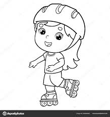They're great for all ages. Roller Skating Coloring Vector Grafico Vectorial Imagenes De Roller Skating Coloring Vectoriales De Stock Depositphotos