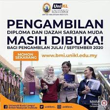 Universiti kuala lumpur british malaysian institute (unikl bmi). Announcement Unikl Bmi