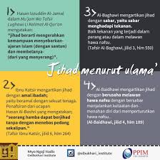 Islam menyeru umatnya berjihad, mewajibkan mereka berjuang bagi menegakkan islam serta mempertahankan kebenaran. Ragam Makna Jihad Dalam Alquran Bincang Syariah