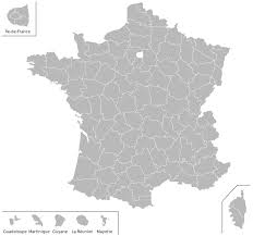 File:carte de l'ile de france.svg wikipedia points chauds en ile de france. File Carte Vierge Departements Francais Avec Dom Svg Wikimedia Commons