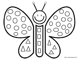 papillon mon mignon coloriage magique gommette de dinosaure