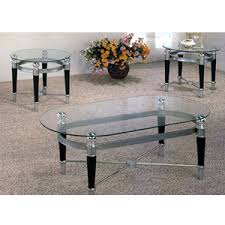 Largest of 3 tables was scratched!!! 3 Pc Matte Chrome And Black Coffee Table Set 2330 Co More Than A Furniture Store
