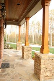 Tips installing cedar porch posts — extravagant porch and landscape ideas. Western Red Cedar 8x8 Beams Used For The Columns And V Joint Paneling For The Ceiling Porch Columns Front Porch Columns Farmhouse Front Porches