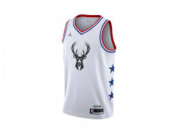 Einfach die nikeconnect app herunterladen und mit dem smartphone das etikett unten auf dem trikot berühren, kompatibel mit android 4.2 oder höher und iphone 7 oder höher; Jordan Giannis Antetokounmpo Nba All Star 2019 Edition Swingman Jersey Basketballshop24 De