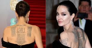 Earlier on she accustomed have japanese kanji. Angelina Jolie S Massive Yant Vihan Pha Chad Sada Back Tattoo