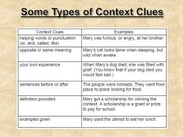Context Clues Grade 7
