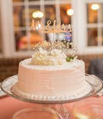 Caitlin Steve Coral Mint Signature At West Neck Wedding Simple Wedding Cake Tiered Wedding Cake One Teir Wedding Cake