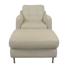 A classic martino black leather chair and ottoman is ideal for most rooms, providing a touch of minimalist chic, and being comfortable enough to sink into after a long day. 77 Off Natuzzi Natuzzi White Leather Chair Ottoman Chairs