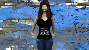 Cheerful Black 3D Render, Digital Art by sonny-conner