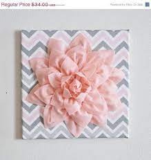 Nursery Flower Wall Decor Dahlia Flower Wall Art 12 In 2021 Baby Nursery Wall Decor Crafts Diy Fabric