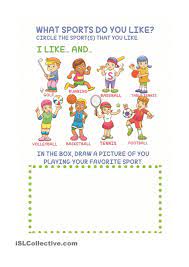 Sports For Kids Worksheets For Kids Sports Activities For Kids Kindergarten Worksheets