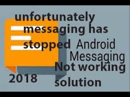 Check your default messaging app: Android Messaging App Not Working Unfortunately Messaging Has Stopped 2020 Youtube