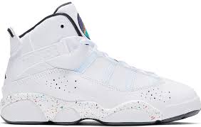 Pre Owned Jordan 6 Rings Confetti Ps In White Black White Grey Fog Modesens