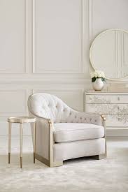 Caracole Shes A Charmer Modern Classic Beige Upholstered Tufted Living Room Chair In 2020 Modern Classic Interior Gold Living Room Classic Interior