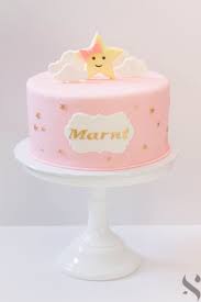 First Birthday Birthday Cake For Baby Boy 1 Year With Name Twinkle Twinkle Little Star Fondant Birthday Cake With Star Topper And Name Plaque Fondant Cakes Birthday Birthday Cakes Girls Kids Baby Birthday Cakes