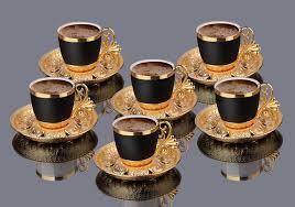 Not just any espresso style demitasse cups but cups that carry on them the turkish culture. Gold 12 Pieces Turkish Coffee Cups Espresso Porcelain Demitasse Cup Saucer Black Cups Color Gold Vintage Arabic Gift Set Cups Mugs Saucers Tabletop One Acleaning Com