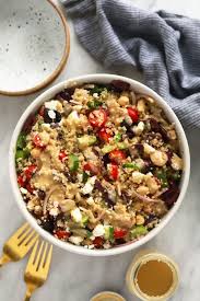 For a low calorie quinoa meal you can combine quinoa with salad or add vegetables and beans. Best Quinoa Recipes Mediterranean Quinoa Salad Fit Foodie Finds