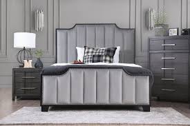 Espin Gray Upholstered Bedroom Set Upholstered Bedroom Upholstered Bedroom Set Grey Upholstered Bed