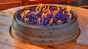 Check spelling or type a new query. Wine Barrel Fire Pit With Cobalt Blue Crushed Fire Glass Celestial Fire Glass Support