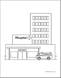 Glitter hospital drawing and coloring pages. Gambar Mewarnai Rumah Sakit