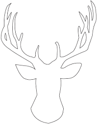 Below the chin, draw the two front legs of the fawn. Printable Cartoon Reindeer Head Silhouette