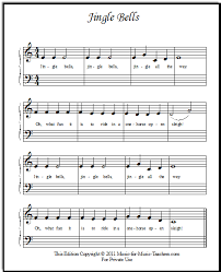 Piano music book of bach classics for beginners: Jingle Bells Sheet Music For Beginner Piano Students