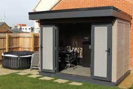 Home offices, insulated garden office pods, outdoor office sheds. Garden Offices Milton Keynes Garden Rooms Composite Garden Buildings