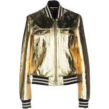 Just Cavalli Jacket 890 Liked On Polyvore Featuring Outerwear Jackets Gold Just Cavalli Jacket Leather Zip Jacket Fashion Just Cavalli Couture Coats